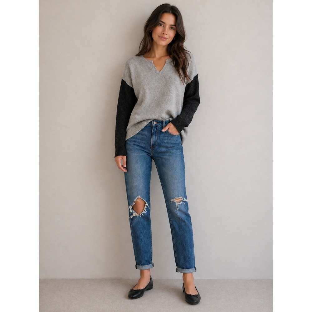 Lucky Brand Jean Womens Size 8 Blue Sienna Slim Boyfriend Distressed Medium Wash
